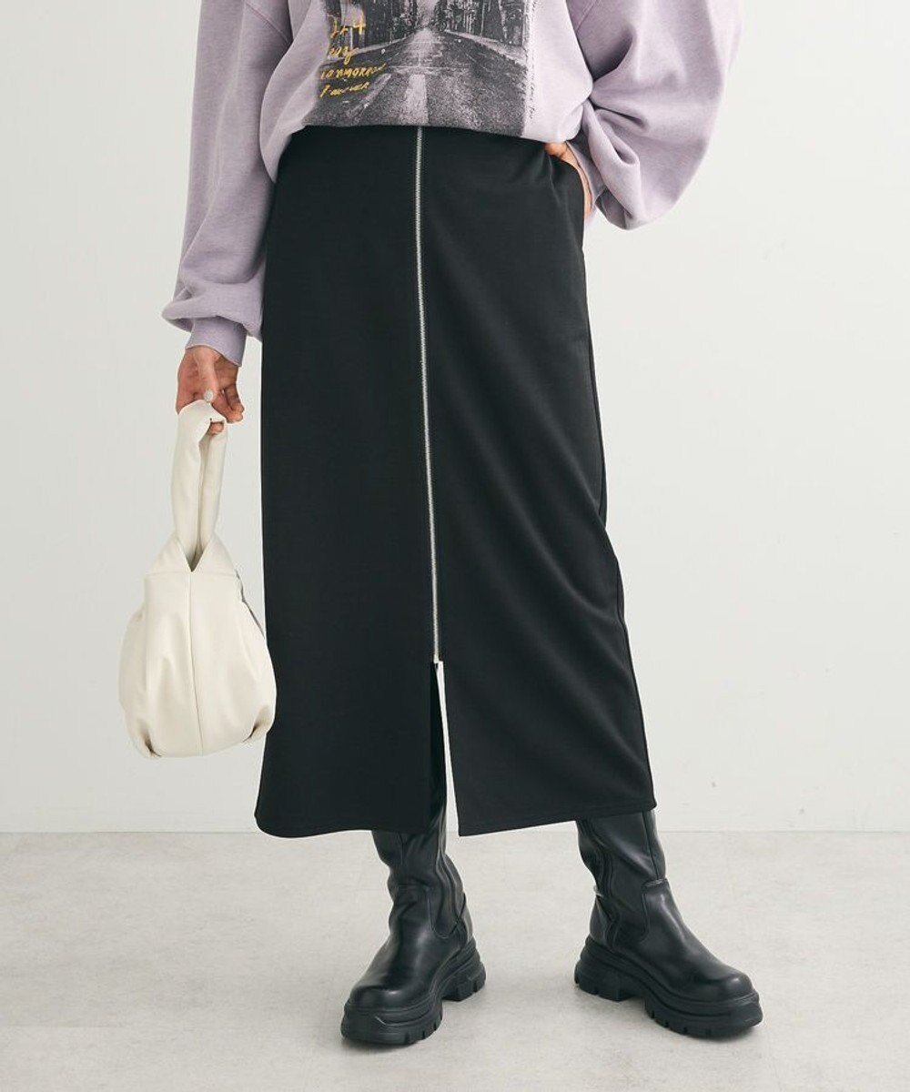 【グリーンパークス/Green Parks】のあったからくスレ フロントZIPスカート インテリア・キッズ・メンズ・レディースファッション・服の通販 founy(ファニー) ファッション Fashion レディースファッション Fashion for Women スカート Skirts おすすめ Recommended / Our Picks スリット Slit, Slit Detail フロント Front, Front Design ポケット Pocket, Pocket Detail エレガント 上品 Elegant 今季 This Season, Current Season 冬 Winter / This Winter A/W・秋冬 Autumn/Winter Black|ID: prp329100004679708 ipo3291000000033804387