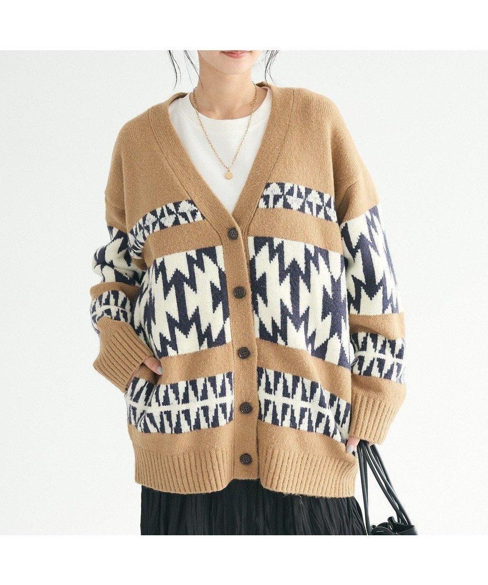 【クラフトスタンダードブティック/CRAFT STANDARD BOUTIQUE】のオルテガ柄ニットカーディガン インテリア・キッズ・メンズ・レディースファッション・服の通販 founy(ファニー) 　ファッション　Fashion　レディースファッション　Fashion for Women　トップス・カットソー　Cut & Sew Tops　ニット　Knit Tops & Sweaters　カーディガン・羽織り　Layered Style Cardigans　カーディガン　Cardigan, Knitwear　ベーシック　Basic, Essential　ポケット　Pocket, Pocket Detail　A/W・秋冬　Autumn/Winter　おすすめ　Recommended / Our Picks　2024年　2024　2024-2025秋冬・A/W　Autumn/Winter 2024–25 AW24–25　Beige|ID: prp329100004679718 ipo3291000000033804424