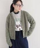 【クラフトスタンダードブティック/CRAFT STANDARD BOUTIQUE】のチュールドッキングニットカーディガン Khaki|ID: prp329100004679719 ipo3291000000033804430