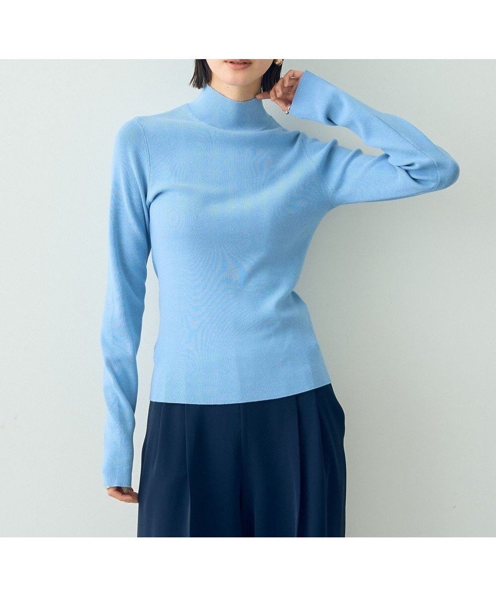 【イェッカ ヴェッカ/YECCA VECCA】のハイネックリブニット インテリア・キッズ・メンズ・レディースファッション・服の通販 founy(ファニー) ファッション Fashion レディースファッション Fashion for Women トップス・カットソー Cut & Sew Tops ニット Knit Tops & Sweaters インナー Innerwear コンパクト Compact, Small Size セーター Sweater, Knitwear フィット Fit, Slim Fit ポケット Pocket, Pocket Detail リブニット Rib Knit, Ribbed Knit A/W・秋冬 Autumn/Winter Sax|ID: prp329100004679723 ipo3291000000033804442