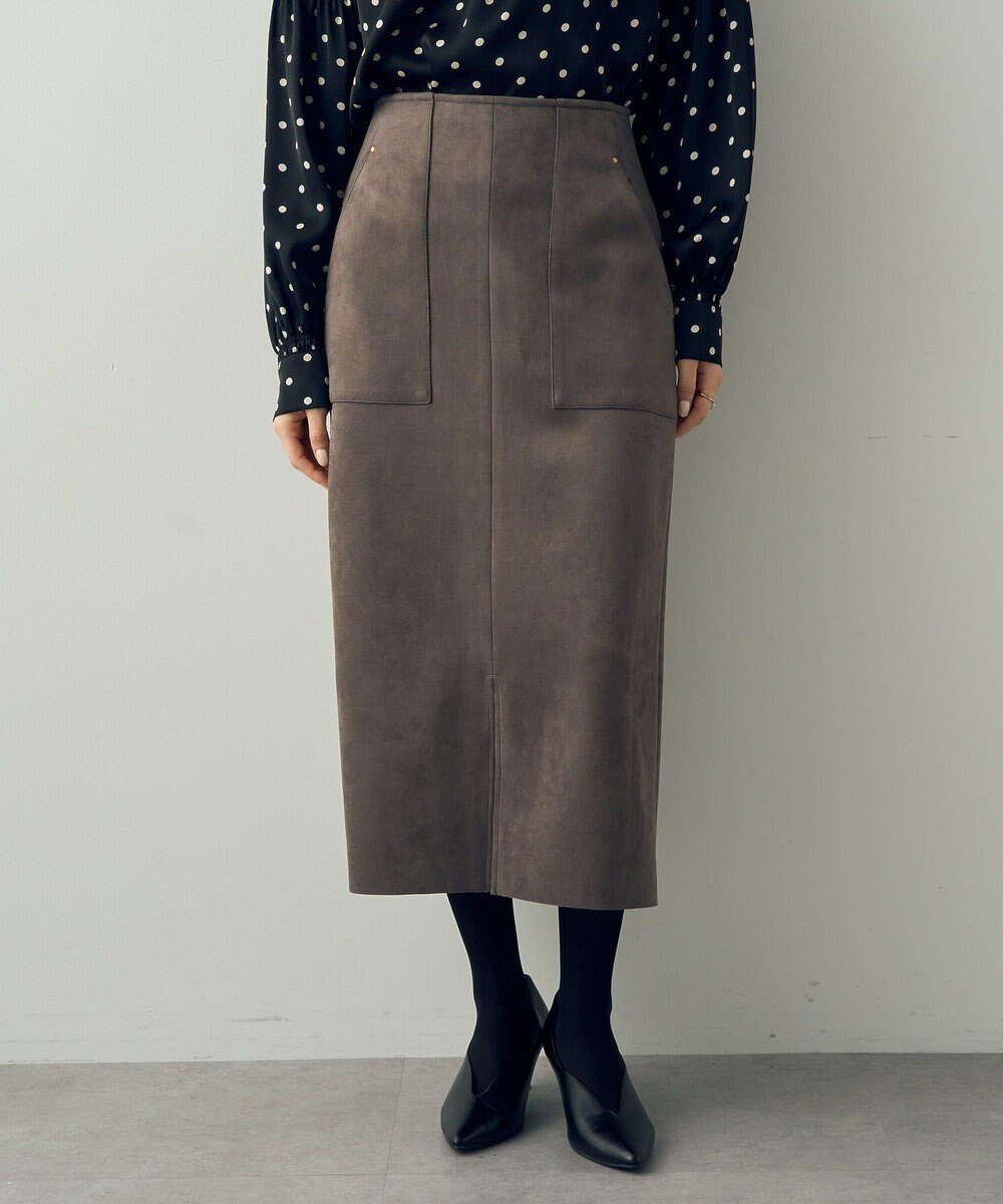 【イェッカ ヴェッカ/YECCA VECCA】のハイウエストフェイクスエードスカート インテリア・キッズ・メンズ・レディースファッション・服の通販 founy(ファニー) ファッション Fashion レディースファッション Fashion for Women スカート Skirts おすすめ Recommended / Our Picks スリット Slit, Slit Detail フェミニン Feminine, Girly フロント Front, Front Design ポケット Pocket, Pocket Detail エレガント 上品 Elegant A/W・秋冬 Autumn/Winter Charcoal Gray|ID: prp329100004679725 ipo3291000000033804446