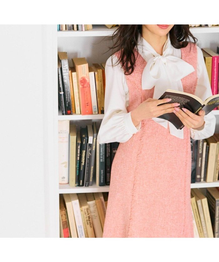 【フェルゥ/Feroux】の【洗える】春ツイード ジャンパースカート インテリア・キッズ・メンズ・レディースファッション・服の通販 founy(ファニー) https://founy.com/ ファッション Fashion レディースファッション Fashion for Women スカート Skirts タートル Turtleneck, Turtle Collar ツイード Twill, Twill Weave バイアス Bias, Diagonal Cut フリンジ Fringe, Tassel フレア Flare, Flared リボン Ribbon, Bow 夏 Summer 定番 Standard, Basic Item 春 Spring S/S・春夏 SS, Spring/Summer, Warm Season 洗える Machine Washable |ID: prp329100004679737 ipo3291000000033804488