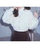 【アースミュージックアンドエコロジー/earth music&ecology】のシャギーダイヤ柄ショートニットカーディガン Light Beige|ID: prp329100004679749 ipo3291000000033804539