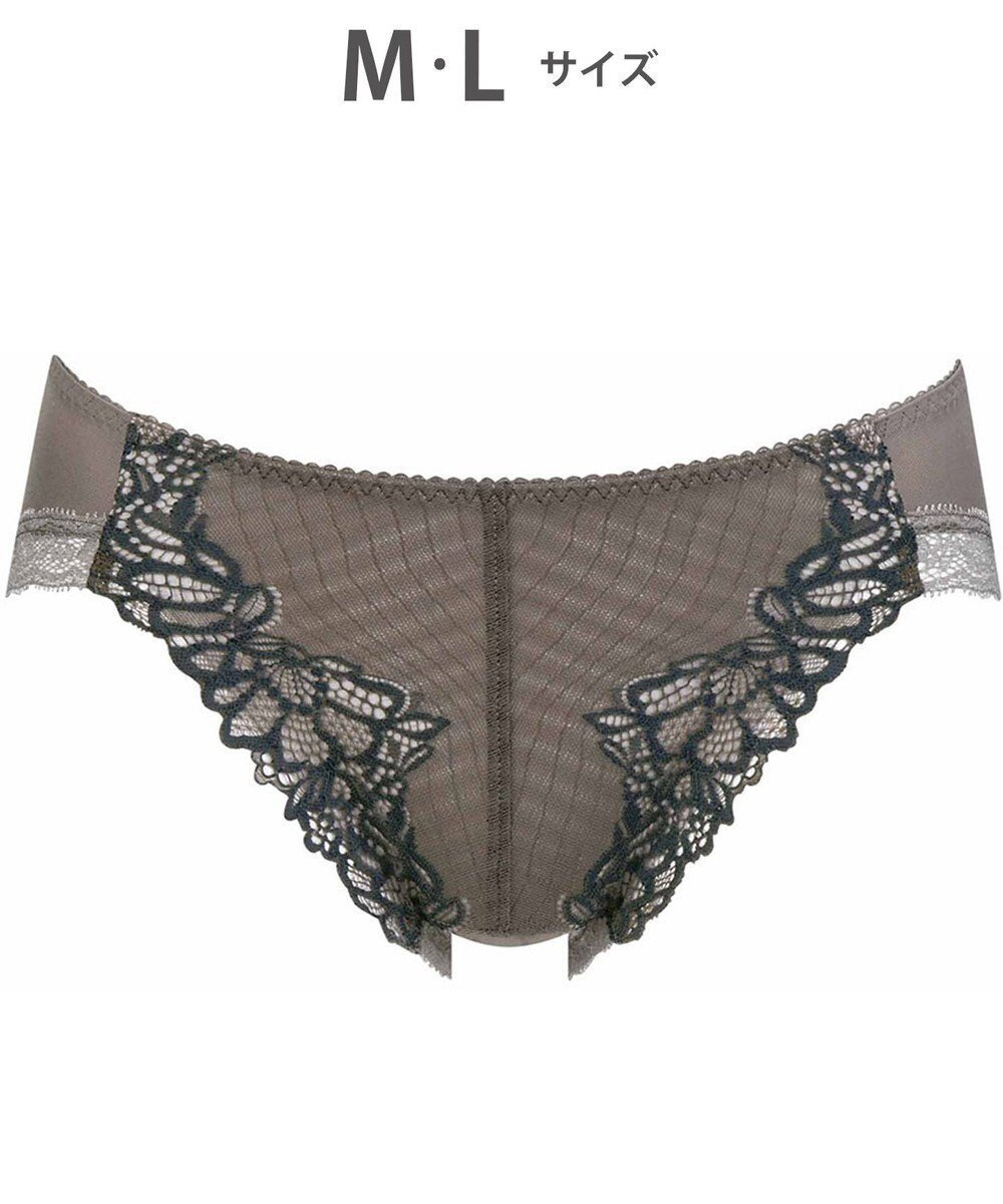 【ワコール/WACOAL】のショーツ 【リボンブラ 脇すっきり】 BRB433とペア はきこみ丈あさめ ナイロンベア天竺素材(バック) レディース PRA133 /ワコール インテリア・キッズ・メンズ・レディースファッション・服の通販 founy(ファニー) 　ファッション　Fashion　レディースファッション　Fashion for Women　バッグ　Bags　アンダー　Underwear Essentials　ショーツ　Shorts, Short Pants　リボン　Ribbon, Bow　グレー|ID: prp329100004679759 ipo3291000000033804586