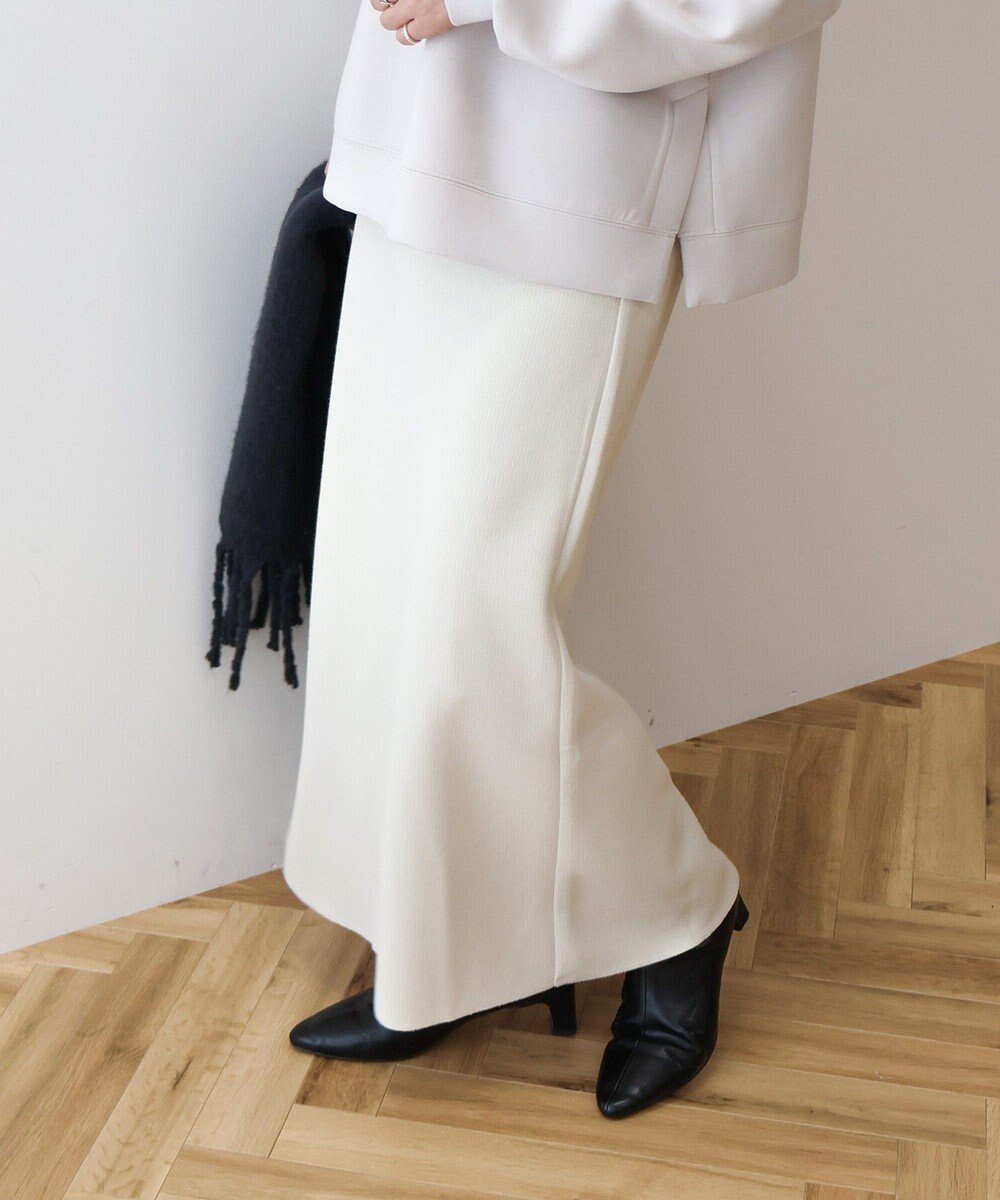 【アメリカンホリック/AMERICAN HOLIC】の針抜きリブタイトスカート インテリア・キッズ・メンズ・レディースファッション・服の通販 founy(ファニー) 　ファッション　Fashion　レディースファッション　Fashion for Women　スカート　Skirts　なめらか　Smooth, Silky Texture　シンプル　Simple, Minimal　スリット　Slit, Slit Detail　フロント　Front, Front Design　ポケット　Pocket, Pocket Detail　夏　Summer　定番　Standard, Basic Item　春　Spring　S/S・春夏　SS, Spring/Summer, Warm Season　Ivory|ID: prp329100004679785 ipo3291000000033804709