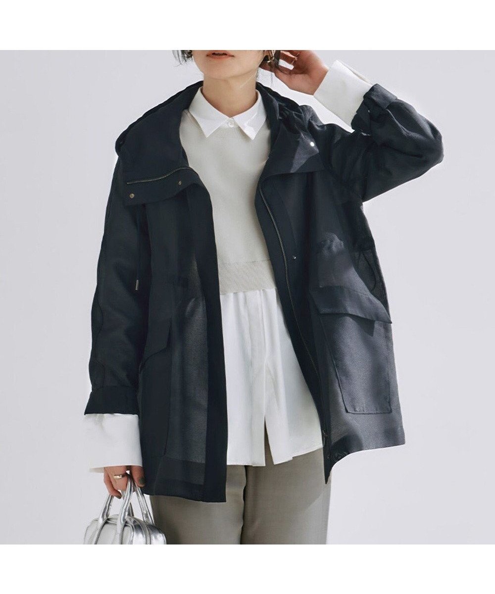 【アイシービー/iCB】のシアーフォルムオーガン マウンテンパーカー インテリア・キッズ・メンズ・レディースファッション・服の通販 founy(ファニー) 　ファッション　Fashion　レディースファッション　Fashion for Women　アウター　Coat / Outerwear Collection　コート・ロングコート・ピーコート　Long Coats, Peacoats & More　レディースジャケット・軽アウター　Jackets　モッズコート・ミリタリー風アウター　Mods & Field Coats　オーガンジー　Organza Fabric　春　Spring　コンパクト　Compact, Small Size　シアー　Sheer, See-Through　ジャケット　Jacket, Outerwear　ドローストリング　Drawstring, Pull Cord　パーカー　Hoodie, Parka　フラップ　Flap, Flap Pocket　ポケット　Pocket, Pocket Detail　ミリタリー　Military, Army Style　モッズコート　Mods Coat, Military Parka　ヨーク　Yoke, Yoke Design　S/S・春夏　SS, Spring/Summer, Warm Season　夏　Summer　エレガント 上品　Elegant　2025年　2025　2025春夏・S/S　Spring/Summer 2025 SS25　ブラック系|ID: prp329100004679787 ipo3291000000033804718