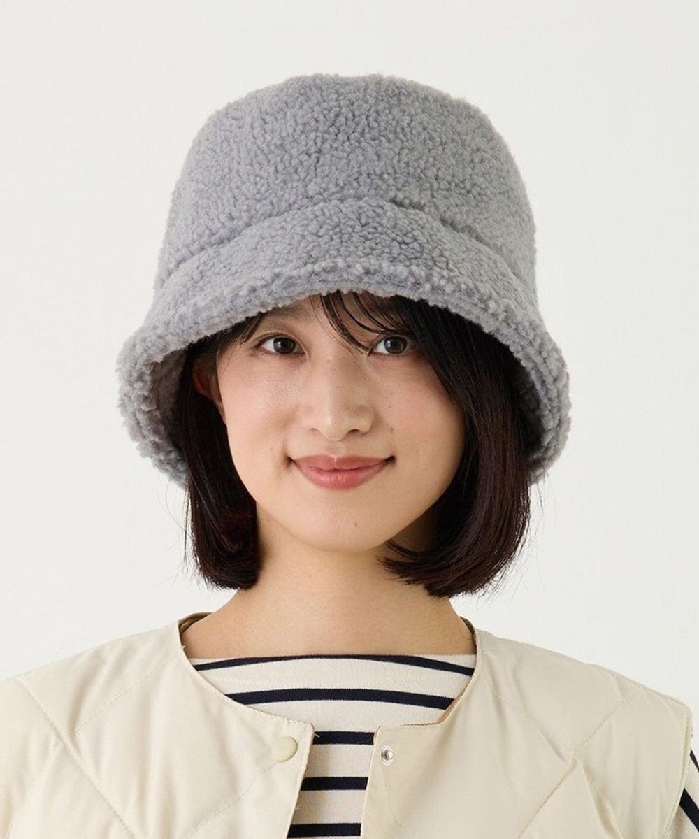 【アトレナ/ATRENA】のホッカルン ボアバケットハット インテリア・キッズ・メンズ・レディースファッション・服の通販 founy(ファニー) ファッション Fashion レディースファッション Fashion for Women キャップ&ハット Hats & Caps センター Center, Center Line 帽子 Hat, Headwear 冬 Winter / This Winter グレー|ID: prp329100004679790 ipo3291000000033804730