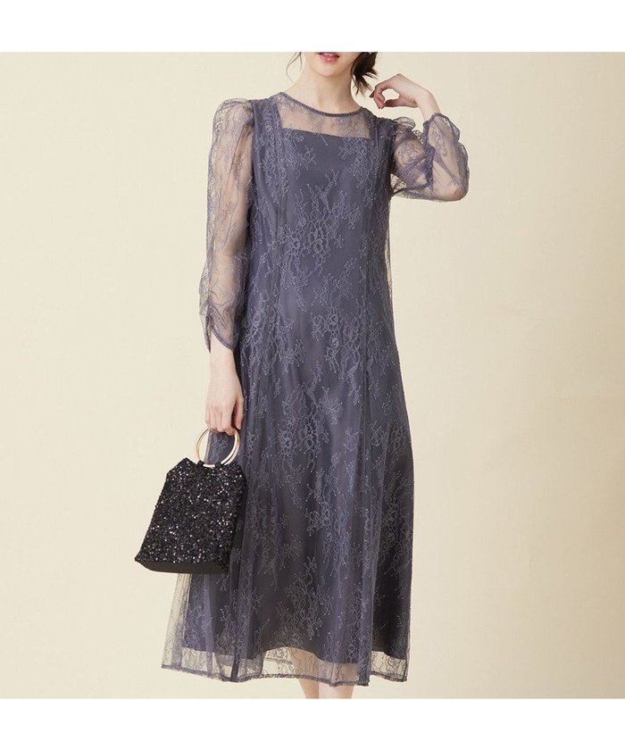 【エニィ スィス/any SiS】の【Lily Calin】クラシックナローレース ドレス インテリア・キッズ・メンズ・レディースファッション・服の通販 founy(ファニー) https://founy.com/ ファッション Fashion レディースファッション Fashion for Women ワンピース Dresses フォーマル・パーティードレス・結婚式用ドレス Elegant & Casual Dresses インナー Innerwear 春 Spring サテン Satin, Glossy Fabric ドレス Dress, One-Piece ノースリーブ Sleeveless, No-Sleeve フレア Flare, Flared レース Lace, Lace Fabric S/S・春夏 SS, Spring/Summer, Warm Season 夏 Summer エレガント 上品 Elegant 新作・新入荷 New Arrivals / New In |ID: prp329100004679793 ipo3291000000034282197