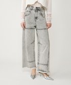 【グレース コンチネンタル/GRACE CONTINENTAL】のライン切替デニムパンツ グレー|ID: prp329100004679826 ipo3291000000033804846