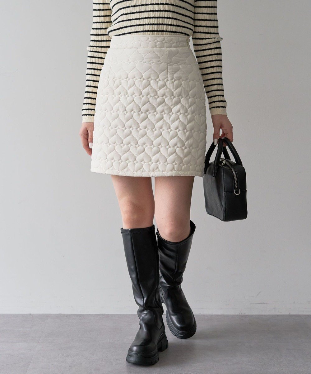 【グリーンパークス/Green Parks】の・swing by ハートキルトミニスカート 人気、トレンドファッション・服の通販 founy(ファニー) 　ファッション　Fashion　レディースファッション　Fashion for Women　スカート　Skirts　ミニスカート　Mini Skirts　おすすめ　Recommended / Our Picks　キルティング　Quilted, Quilting　セットアップ　Set-Up, Coordinated Outfit　ブルゾン　Blouson, Bomber Jacket　ポケット　Pocket, Pocket Detail　A/W・秋冬　Autumn/Winter　 other-1|ID: prp329100004679871 ipo3291000000033805007