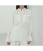 【ベイジ,/BEIGE,】の【洗える】JASMINE / スタンドカラージップブラウス Ecru|ID: prp329100004679890 ipo3291000000033805086
