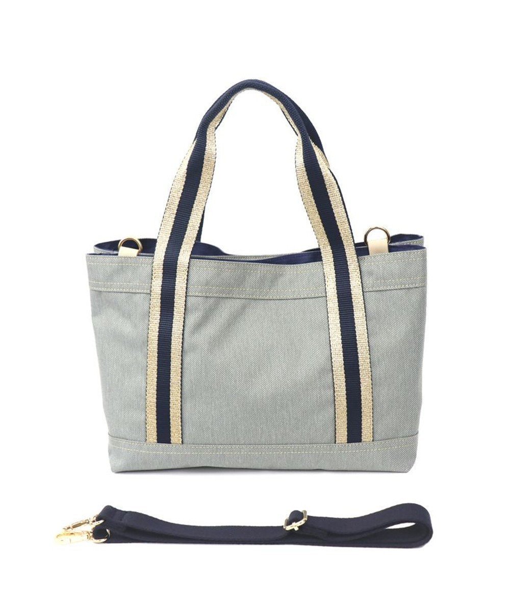 【レガロフェリーチェ/Regalo Felice】の【撥水 / 色落ちしないデニム調生地 / ショルダー付】2層トート / REGALO インテリア・キッズ・メンズ・レディースファッション・服の通販 founy(ファニー) 　ファッション　Fashion　レディースファッション　Fashion for Women　バッグ　Bags　イタリア　Italy　傘　Umbrella, Parasol　ショルダー　Shoulder, Shoulder Strap　財布　Wallet, Purse　デニム　Denim, Jeans Material　ポケット　Pocket, Pocket Detail　GY|ID: prp329100004679905 ipo3291000000033805131