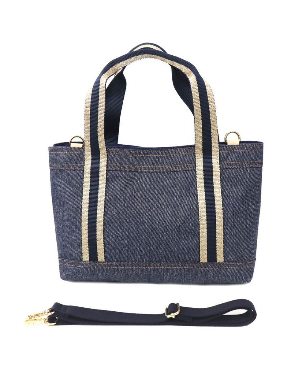 【レガロフェリーチェ/Regalo Felice】の【撥水 / 色落ちしないデニム調生地 / ショルダー付】2層トート / REGALO インテリア・キッズ・メンズ・レディースファッション・服の通販 founy(ファニー) 　ファッション　Fashion　レディースファッション　Fashion for Women　バッグ　Bags　イタリア　Italy　傘　Umbrella, Parasol　ショルダー　Shoulder, Shoulder Strap　財布　Wallet, Purse　デニム　Denim, Jeans Material　ポケット　Pocket, Pocket Detail　NV|ID: prp329100004679905 ipo3291000000033805134