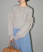【グリーンパークス/Green Parks】のフリンジスリーブショート丈ケーブルニット 人気、トレンドファッション・服の通販 founy(ファニー) ファッション Fashion レディースファッション Fashion for Women トップス・カットソー Cut & Sew Tops ニット Knit Tops & Sweaters エレガント 上品 Elegant クラシカル Classical, Vintage-Inspired ショート Short, Short Length シンプル Simple, Minimal スリーブ Sleeve, Long Sleeve / Short Sleeve セーター Sweater, Knitwear トレンド Trend, Trending Now バランス Balance, Style Balance フランス France, French フリンジ Fringe, Tassel A/W・秋冬 Autumn/Winter ビジネス 仕事 通勤 Business / Work / Commuting thumbnail Light Gray|ID: prp329100004679917 ipo3291000000033805180