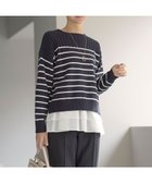 【組曲/KUMIKYOKU】の華奢見え パネルボーダーニット 人気、トレンドファッション・服の通販 founy(ファニー) ファッション Fashion レディースファッション Fashion for Women トップス・カットソー Cut & Sew Tops ニット Knit Tops & Sweaters アクリル Acrylic Material インナー Innerwear 春 Spring 秋 Autumn クロップド Cropped, Short Length 切替 Switching, Contrast Panel ショルダー Shoulder, Shoulder Strap セーター Sweater, Knitwear ドロップ Drop Shoulder, Dropped Style 定番 Standard, Basic Item ハイネック High Neck, Mock Neck パイピング Piping, Trim Design ボーダー Border, Stripe ミドル Middle Length, Mid Height ワイドリブ Wide Rib, Wide Ribbed Knit 冬 Winter / This Winter S/S・春夏 SS, Spring/Summer, Warm Season 夏 Summer thumbnail ネイビー×オフ系1|ID: prp329100004679929 ipo3291000000033805220