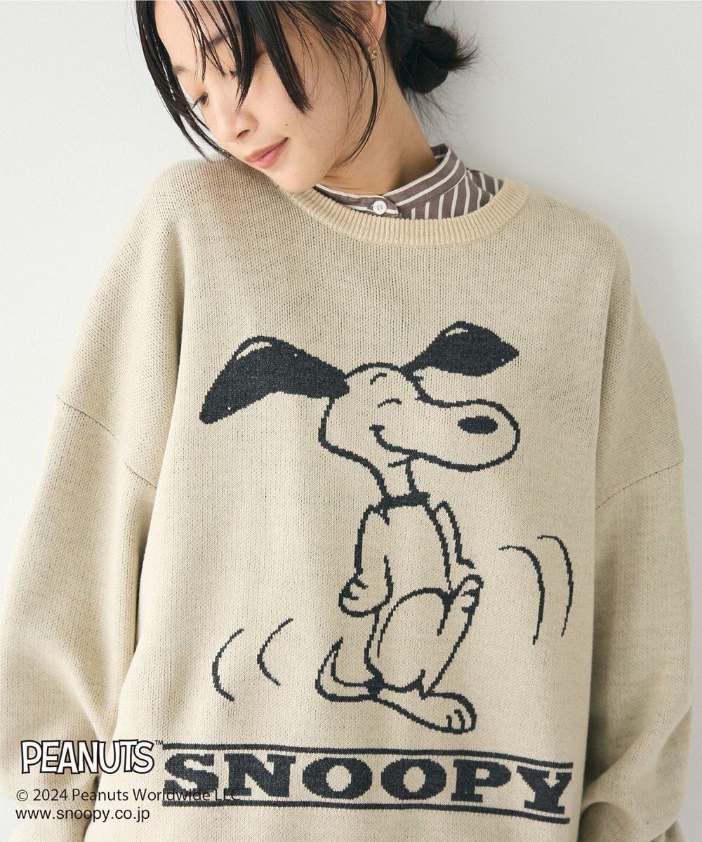 【クラフトスタンダードブティック/CRAFT STANDARD BOUTIQUE】の【PEANUTS】クルーネックニット インテリア・キッズ・メンズ・レディースファッション・服の通販 founy(ファニー) ファッション Fashion レディースファッション Fashion for Women トップス・カットソー Cut & Sew Tops ニット Knit Tops & Sweaters キャラクター Character, Licensed Characters セーター Sweater, Knitwear フロント Front, Front Design ポケット Pocket, Pocket Detail 人気 Popular, Best Seller A/W・秋冬 Autumn/Winter Ivory|ID: prp329100004679930 ipo3291000000033805222
