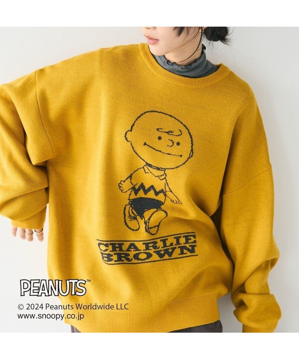 【クラフトスタンダードブティック/CRAFT STANDARD BOUTIQUE】の【PEANUTS】クルーネックニット インテリア・キッズ・メンズ・レディースファッション・服の通販 founy(ファニー) ファッション Fashion レディースファッション Fashion for Women トップス・カットソー Cut & Sew Tops ニット Knit Tops & Sweaters キャラクター Character, Licensed Characters セーター Sweater, Knitwear フロント Front, Front Design ポケット Pocket, Pocket Detail 人気 Popular, Best Seller A/W・秋冬 Autumn/Winter Mustard|ID: prp329100004679930 ipo3291000000033805224