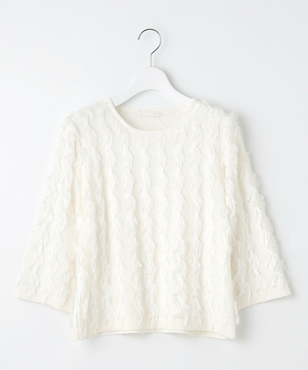 【自由区/JIYU-KU】の【洗える】カットジャガード ニット 人気、トレンドファッション・服の通販 founy(ファニー) 　ファッション　Fashion　レディースファッション　Fashion for Women　トップス・カットソー　Cut & Sew Tops　ニット　Knit Tops & Sweaters　インナー　Innerwear　カットジャガード　Cut Jacquard　ジャケット　Jacket, Outerwear　セーター　Sweater, Knitwear　フリンジ　Fringe, Tassel　エレガント 上品　Elegant　夏　Summer　春　Spring　S/S・春夏　SS, Spring/Summer, Warm Season　洗える　Machine Washable　 other-1|ID: prp329100004679934 ipo3291000000033909015