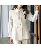 【エニィ スィス/any SiS】のファンシーツイードペプラム ジレ アイボリー|ID: prp329100004679937 ipo3291000000034282185
