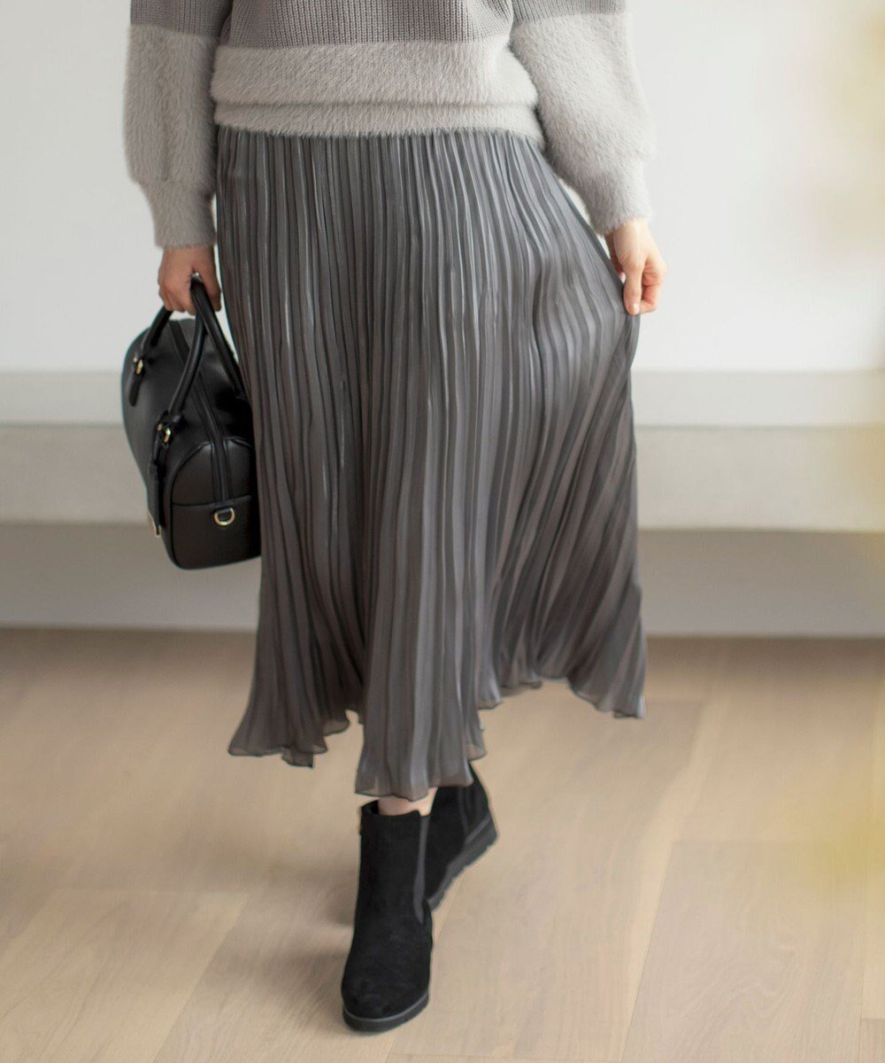 【エニィ スィス/any SiS】の【洗える】オーロラプリーツ スカート インテリア・キッズ・メンズ・レディースファッション・服の通販 founy(ファニー) ファッション Fashion レディースファッション Fashion for Women スカート Skirts プリーツスカート / 上品フェミニンスタイル Pleated Skirts シャイニー Shiny, Glossy Finish フラット Flat, Flat Shoes ブライト Bright, Shiny プリーツ Pleats, Pleated 新作・新入荷 New Arrivals / New In 楽ちん Easy Fit, Comfortable 洗える Machine Washable A/W・秋冬 Autumn/Winter 雑誌 Magazine, Fashion Magazine シルバーグレー|ID: prp329100004679943 ipo3291000000034296359
