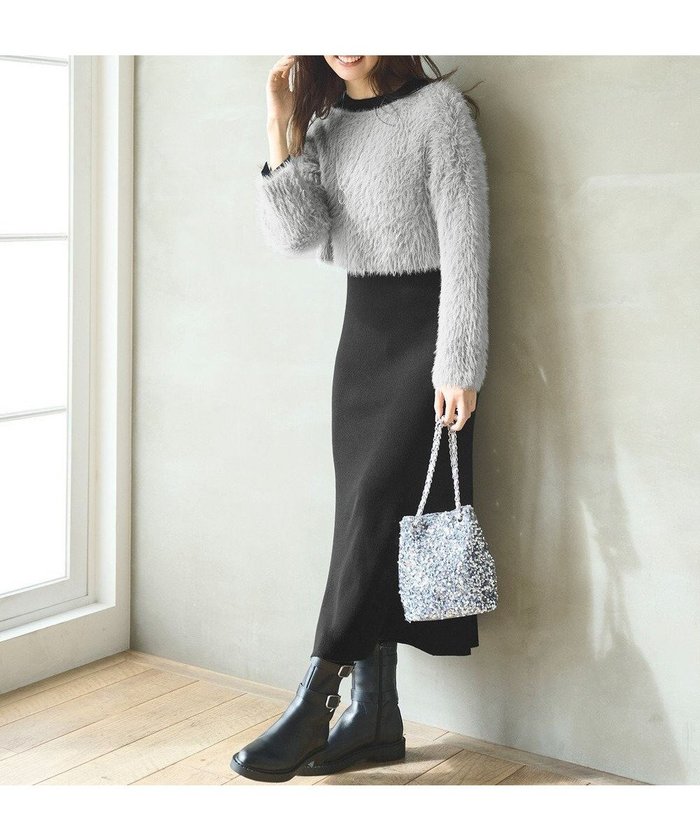 【エニィ スィス/any SiS】の【2SET】シャギー ニット × ワンピース セット インテリア・キッズ・メンズ・レディースファッション・服の通販 founy(ファニー) https://founy.com/ ファッション Fashion レディースファッション Fashion for Women ワンピース Dresses ニットワンピース Knit Dresses アクリル Acrylic Material ショート Short, Short Length バランス Balance, Style Balance フィット Fit, Slim Fit フェザー Feather, Feather Detail フェミニン Feminine, Girly マーメイド Mermaid, Fishtail Silhouette 新作・新入荷 New Arrivals / New In 畦 Ribbed Knit A/W・秋冬 Autumn/Winter |ID: prp329100004679950 ipo3291000000034898753