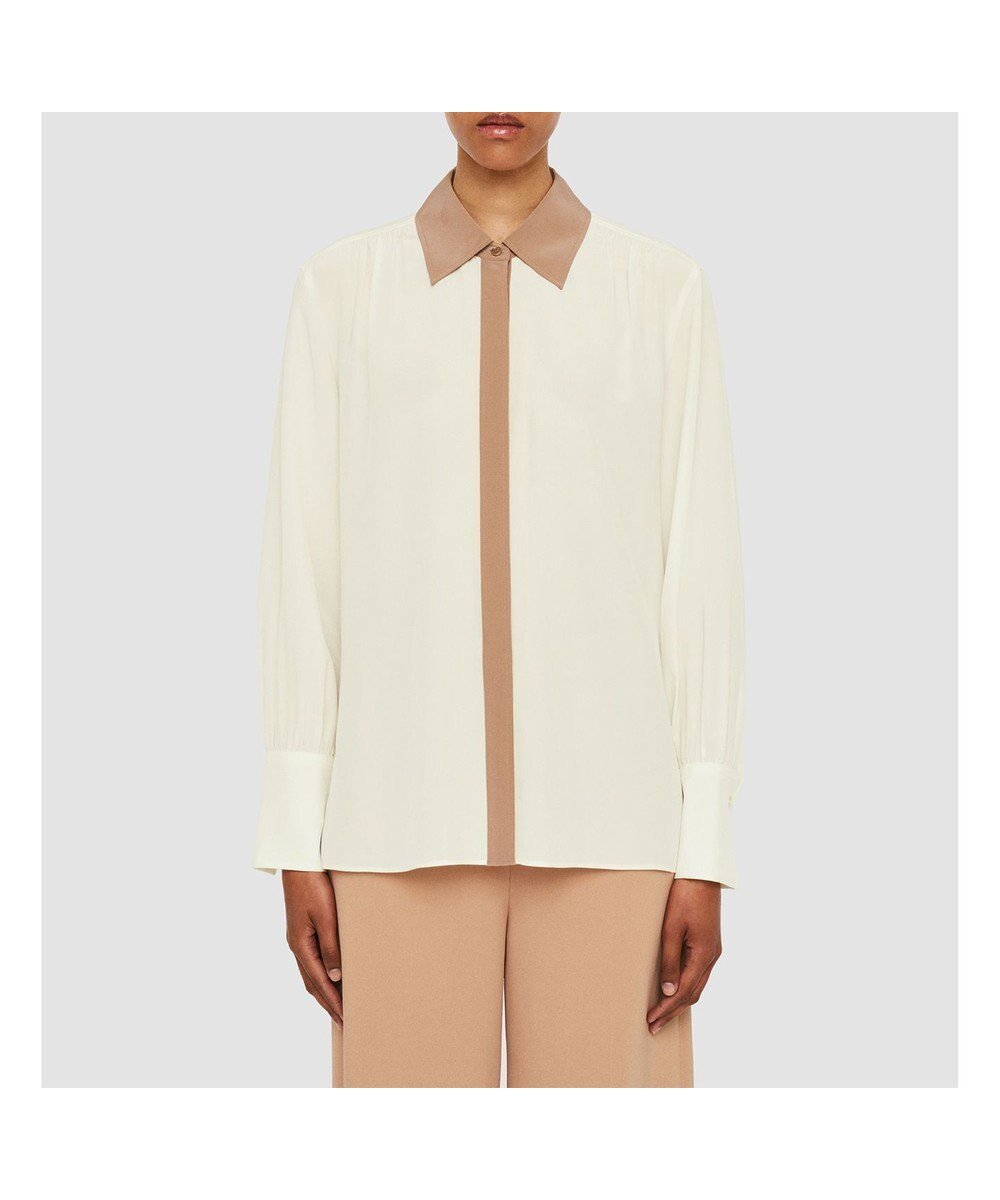 【ジョゼフ/JOSEPH】のCDCカラーブロック エボラブラウス 人気、トレンドファッション・服の通販 founy(ファニー) ファッション Fashion レディースファッション Fashion for Women トップス・カットソー Cut & Sew Tops シャツ・ブラウス・オフィスカジュアル Elegant Blouses & Button-Ups ギャザー Gathered, Ruffled クラシック Classic, Timeless Style シルク Silk, 100% Silk フロント Front, Front Design ブロック Block, Solid Block Pattern ヨーク Yoke, Yoke Design 夏 Summer 春 Spring S/S・春夏 SS, Spring/Summer, Warm Season other-1|ID: prp329100004679964 ipo3291000000033805323