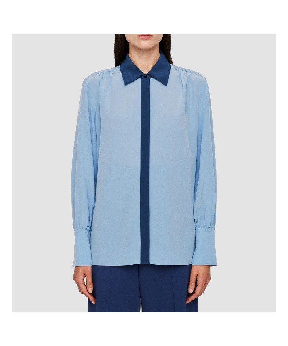 【ジョゼフ/JOSEPH】のCDCカラーブロック エボラブラウス インテリア・キッズ・メンズ・レディースファッション・服の通販 founy(ファニー) ファッション Fashion レディースファッション Fashion for Women トップス・カットソー Cut & Sew Tops シャツ・ブラウス・オフィスカジュアル Elegant Blouses & Button-Ups ギャザー Gathered, Ruffled クラシック Classic, Timeless Style シルク Silk, 100% Silk フロント Front, Front Design ブロック Block, Solid Block Pattern ヨーク Yoke, Yoke Design 夏 Summer 春 Spring S/S・春夏 SS, Spring/Summer, Warm Season Faded Sky/Harbour|ID: prp329100004679964 ipo3291000000033805325