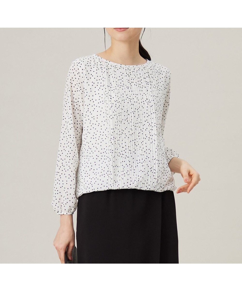 【自由区/JIYU-KU】の【洗える】ロイヤルシフォンドット柄 ブラウス インテリア・キッズ・メンズ・レディースファッション・服の通販 founy(ファニー) ファッション Fashion レディースファッション Fashion for Women トップス・カットソー Cut & Sew Tops シャツ・ブラウス・オフィスカジュアル Elegant Blouses & Button-Ups おすすめ Recommended / Our Picks エレガント 上品 Elegant カーディガン Cardigan, Knitwear シアー Sheer, See-Through シフォン Chiffon, Lightweight Fabric セレモニー Ceremony デニム Denim, Jeans Material ドット Polka Dot, Dot Pattern バルーン Balloon, Balloon Silhouette プリント Print, Printed Pattern プリーツ Pleats, Pleated 夏 Summer S/S・春夏 SS, Spring/Summer, Warm Season 洗える Machine Washable A/W・秋冬 Autumn/Winter ビジネス 仕事 通勤 Business / Work / Commuting オフプリント|ID: prp329100004679966 ipo3291000000033805332