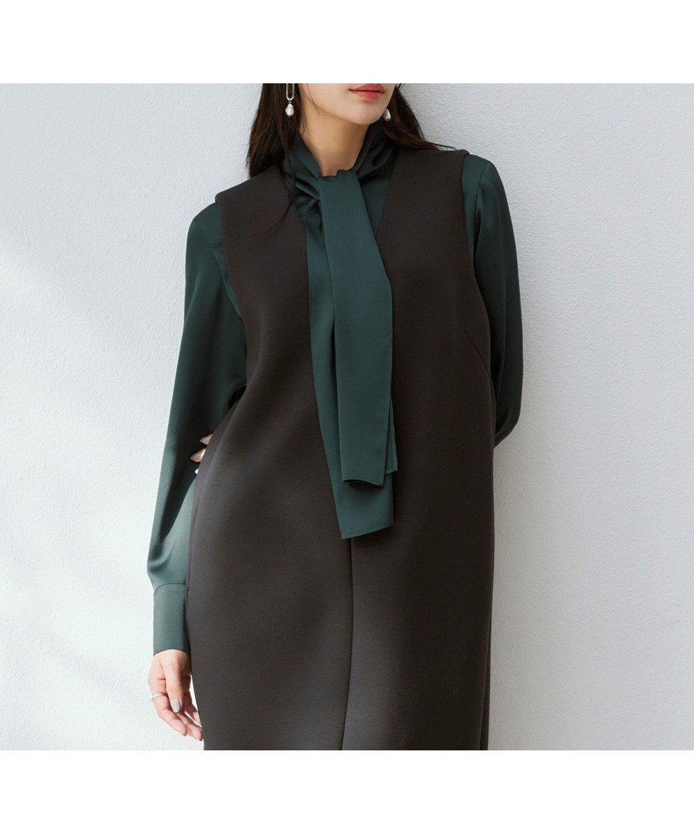 【アイシービー/iCB】の【WEB限定】 ドレープサテン ボウタイブラウス 人気、トレンドファッション・服の通販 founy(ファニー) 　ファッション　Fashion　レディースファッション　Fashion for Women　トップス・カットソー　Cut & Sew Tops　シャツ・ブラウス・オフィスカジュアル　Elegant Blouses & Button-Ups　2025年　2025　2025-2026秋冬・A/W　Autumn/Winter 2025–26 AW25–26　サテン　Satin, Glossy Fabric　ジャケット　Jacket, Outerwear　セレモニー　Ceremony　ツイード　Twill, Twill Weave　ドレープ　Drape, Draping Fabric　人気　Popular, Best Seller　ビジネス 仕事 通勤　Business / Work / Commuting　A/W・秋冬　Autumn/Winter　 other-1|ID: prp329100004679968 ipo3291000000034959302