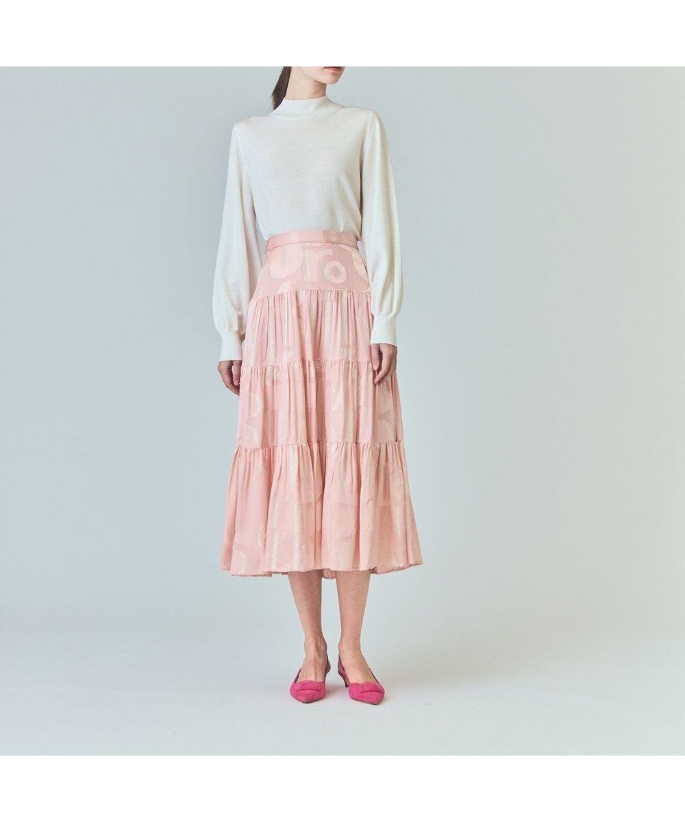 【グレース コンチネンタル/GRACE CONTINENTAL】のラメジャガードサテンスカート 人気、トレンドファッション・服の通販 founy(ファニー) 　ファッション　Fashion　レディースファッション　Fashion for Women　スカート　Skirts　ギャザー　Gathered, Ruffled　ティアードスカート　Tiered Skirt, Flounced Skirt　ドレープ　Drape, Draping Fabric　夏　Summer　S/S・春夏　SS, Spring/Summer, Warm Season　A/W・秋冬　Autumn/Winter　 other-1|ID: prp329100004679973 ipo3291000000033805354
