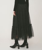 【グレース コンチネンタル/GRACE CONTINENTAL】のラメチュールギャザースカート ブラック|ID: prp329100004679975 ipo3291000000033805363