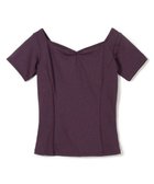 【チャコット/Chacott】のハーフスリーブトップ 人気、トレンドファッション・服の通販 founy(ファニー) ファッション Fashion レディースファッション Fashion for Women トップス・カットソー Cut & Sew Tops ダイヤモンド Diamond, Brilliant Cut デコルテ Décolleté, Neckline thumbnail ブラックベリー|ID: prp329100004679984 ipo3291000000033805394