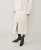 【グレース コンチネンタル/GRACE CONTINENTAL】のフィルムヤーンニットスカート ホワイト|ID: prp329100004680015 ipo3291000000033805507