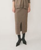 【グレース コンチネンタル/GRACE CONTINENTAL】のフィルムヤーンニットスカート ベージュ|ID: prp329100004680015 ipo3291000000033805508