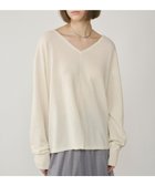 【グレース コンチネンタル/GRACE CONTINENTAL】のウールVネックニットトップ ホワイト|ID: prp329100004680016 ipo3291000000033805511