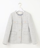 【エニィ スィス/any SiS】のツイードノーカラーミドル ジャケット グレーミックス|ID: prp329100004680031 ipo3291000000034296430