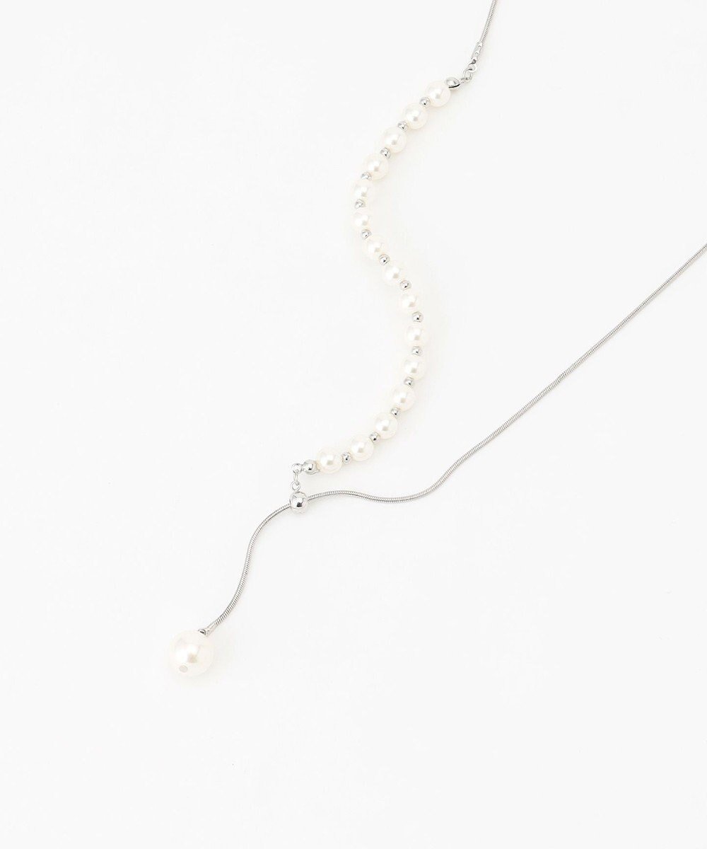【エニィ スィス/any SiS】のフェイクパールラリエット ネックレス 人気、トレンドファッション・服の通販 founy(ファニー) 　ファッション　Fashion　レディースファッション　Fashion for Women　ジュエリー　Jewelry　ネックレス　Necklaces & Pendants　アクセサリー　Fashion Accessories　シンプル　Simple, Minimal　ネックレス　Necklace, Pendant Necklace　メタル　Metal, Metal Parts　エレガント 上品　Elegant　新作・新入荷　New Arrivals / New In　 other-1|ID: prp329100004680063 ipo3291000000034736469