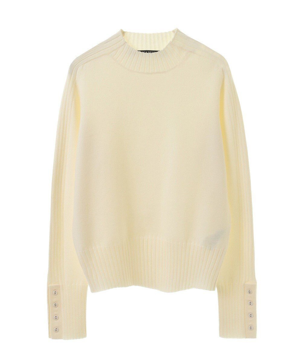 【イェッカ ヴェッカ/YECCA VECCA】の袖口釦リブMIXニット 人気、トレンドファッション・服の通販 founy(ファニー) 　ファッション　Fashion　レディースファッション　Fashion for Women　トップス・カットソー　Cut & Sew Tops　ニット　Knit Tops & Sweaters　おすすめ　Recommended / Our Picks　インナー　Innerwear　エレガント 上品　Elegant　キャミソール　Camisole, Spaghetti Strap Top　セーター　Sweater, Knitwear　ハイネック　High Neck, Mock Neck　フォルム　Silhouette, Form　ポケット　Pocket, Pocket Detail　ワイドリブ　Wide Rib, Wide Ribbed Knit　A/W・秋冬　Autumn/Winter　 other-1|ID: prp329100004680083 ipo3291000000033805763