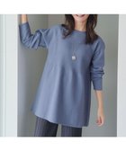 【ティアクラッセ/Tiaclasse】のミドルリブニットチュニック ブルー|ID: prp329100004680200 ipo3291000000035602628