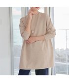 【ティアクラッセ/Tiaclasse】のミドルリブニットチュニック ベージュ|ID: prp329100004680200 ipo3291000000035602629