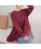 【ティアクラッセ/Tiaclasse】のミドルリブニットチュニック ボルドー|ID: prp329100004680200 ipo3291000000035602639