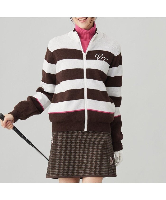 【23区 ゴルフ/NIJYUSANKU GOLF】の【WOMEN】リバーシブルニットブルゾン インテリア・キッズ・メンズ・レディースファッション・服の通販 founy(ファニー) https://founy.com/ ファッション Fashion レディースファッション Fashion for Women アウター Coat / Outerwear Collection レディースジャケット・軽アウター Jackets ブルゾンジャケット・スポーティアウター Blouson Jackets ゴルフ Golf ジャケット Jacket, Outerwear スタイリッシュ Stylish, Fashionable ブルゾン Blouson, Bomber Jacket ボーダー Border, Stripe A/W・秋冬 Autumn/Winter |ID: prp329100004680206 ipo3291000000033806524
