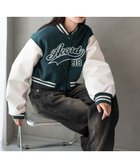 【ウィゴー/WEGO】のスタジアムロゴショートスタジャン グリーン|ID: prp329100004680226 ipo3291000000033806613