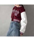 【ウィゴー/WEGO】のスタジアムロゴショートスタジャン ワイン|ID: prp329100004680226 ipo3291000000033806614