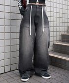 【ウィゴー/WEGO】のヴィンテージウォッシュダブルニーバギーパンツ ブラック|ID: prp329100004680228 ipo3291000000033806622