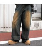 【ウィゴー/WEGO】のヴィンテージウォッシュダブルニーバギーパンツ デニム濃加工色|ID: prp329100004680228 ipo3291000000034735742