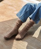 【ティアクラッセ/Tiaclasse】のケーブル柄編みソックス ベージュ|ID: prp329100004680230 ipo3291000000035774564