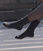 【ティアクラッセ/Tiaclasse】のケーブル柄編みソックス グレー|ID: prp329100004680230 ipo3291000000035774570