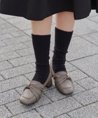 【ティアクラッセ/Tiaclasse】のケーブル柄編みソックス ブラック|ID: prp329100004680230 ipo3291000000035774573