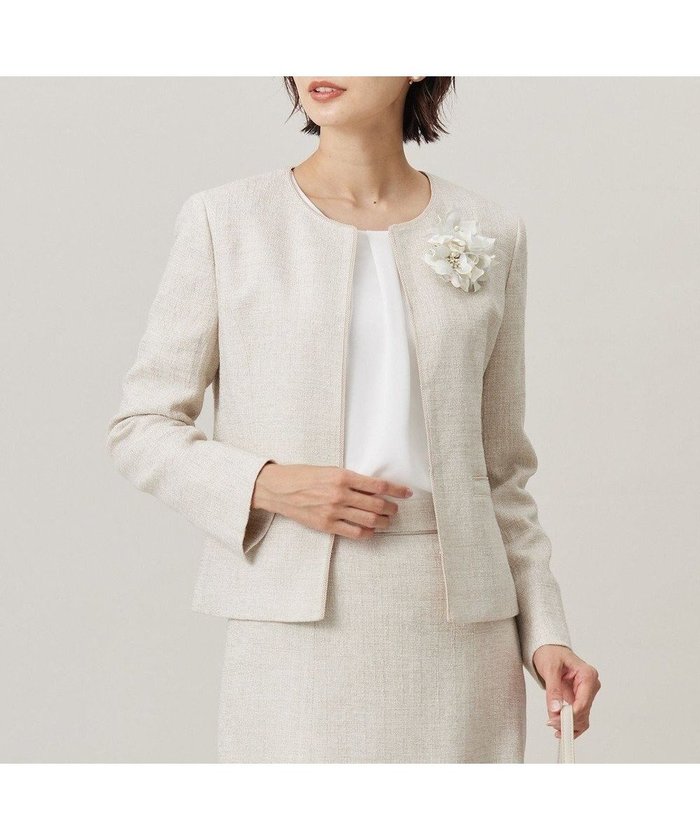【ジェイ プレス/J.PRESS】の【セットアップ対応】Light Tweed ノーカラー ジャケット インテリア・キッズ・メンズ・レディースファッション・服の通販 founy(ファニー) https://founy.com/ ファッション Fashion レディースファッション Fashion for Women アウター Coat / Outerwear Collection レディースジャケット・軽アウター Jackets ノーカラージャケット / シンプル上品コーデ Collarless Jackets インナー Innerwear ジャケット Jacket, Outerwear セットアップ Set-Up, Coordinated Outfit ツイード Twill, Twill Weave バランス Balance, Style Balance A/W・秋冬 Autumn/Winter |ID: prp329100004680231 ipo3291000000033806632